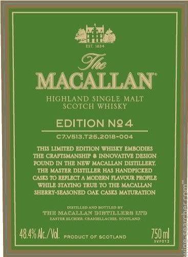 The Macallan Edition No.4 Limited Edition Highland Single Malt Scotch Whiskey