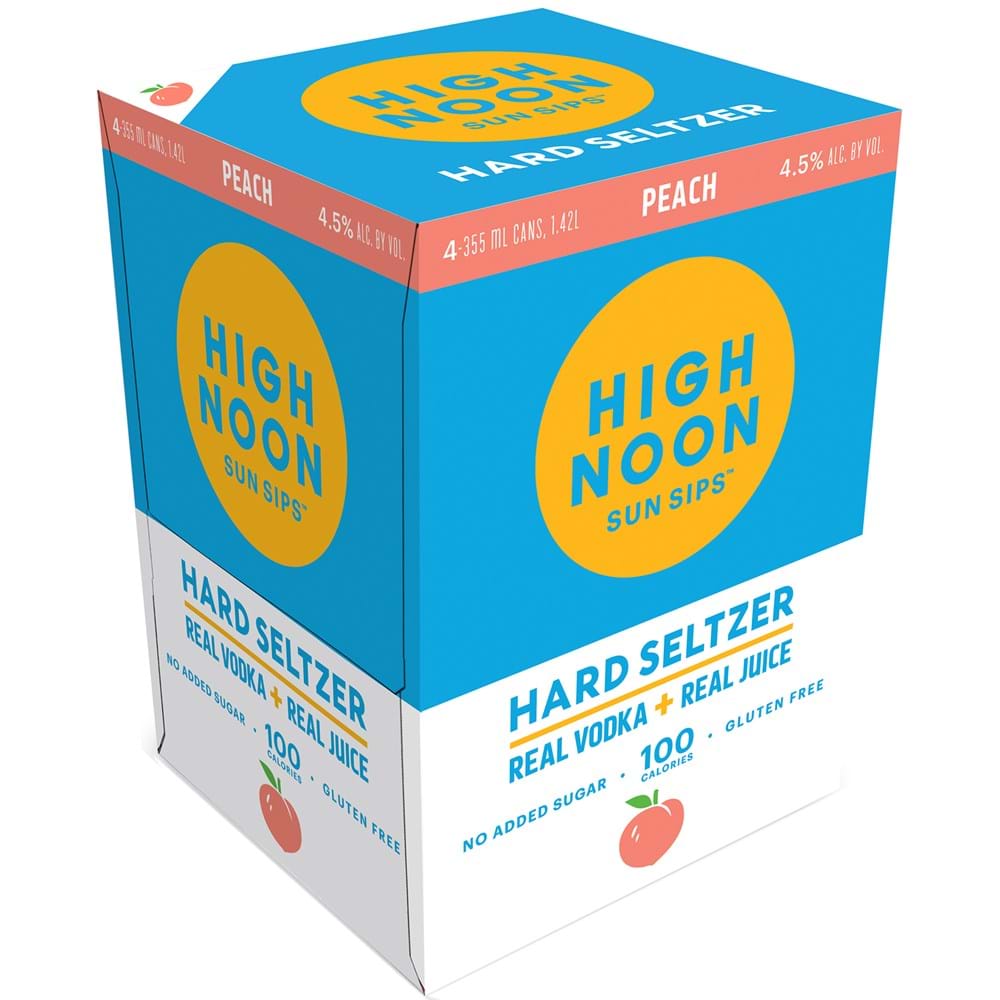 High Noon Sun Sips Peach 4 pack