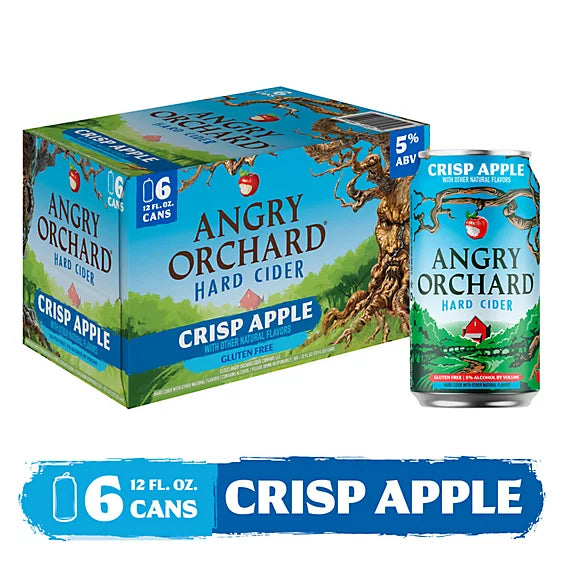 Angry Orchard Crisp Apple Hard Cider  Cans - 6-12 Fl. Oz.