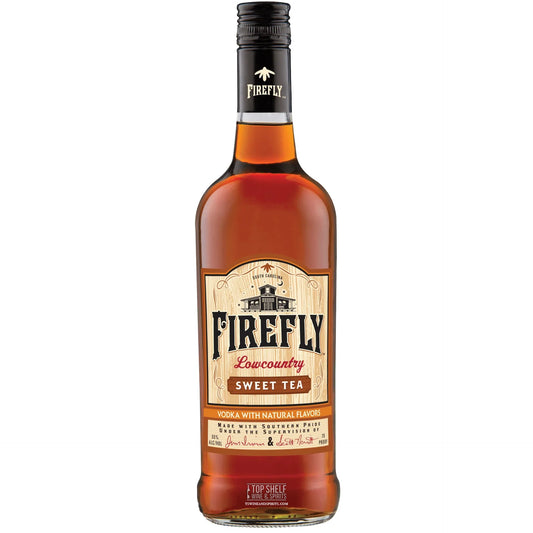 Bottle of Firefly Lowcountry Sweet Tea on a white background