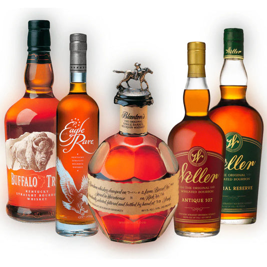 Premium 5-Bottle Bourbon Bundle – Blanton’s Bourbon, Eagle Rare Bourbon, Buffalo Trace Bourbon, Weller 107 & Weller Special Reserve – Kentucky Straight Bourbon Whiskey