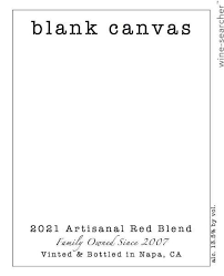 Blank Canvas Wine Artisanal Red Blend 2021