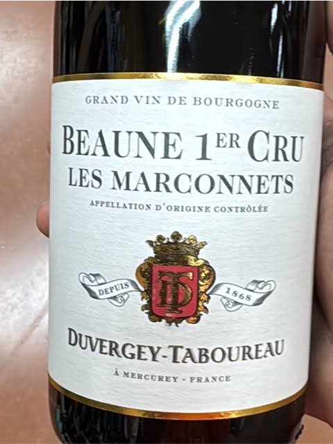 Duvergey-Taboureau Beaune 1er Cru Les Marconnets 2022