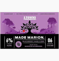 2 Towns Ciderhouse Blackberry Hard Cider Made Marion